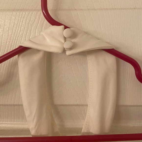 Aidan Mattox Halter Neck Cocktail Midi Dress in Ivory - Picture 3 of 9